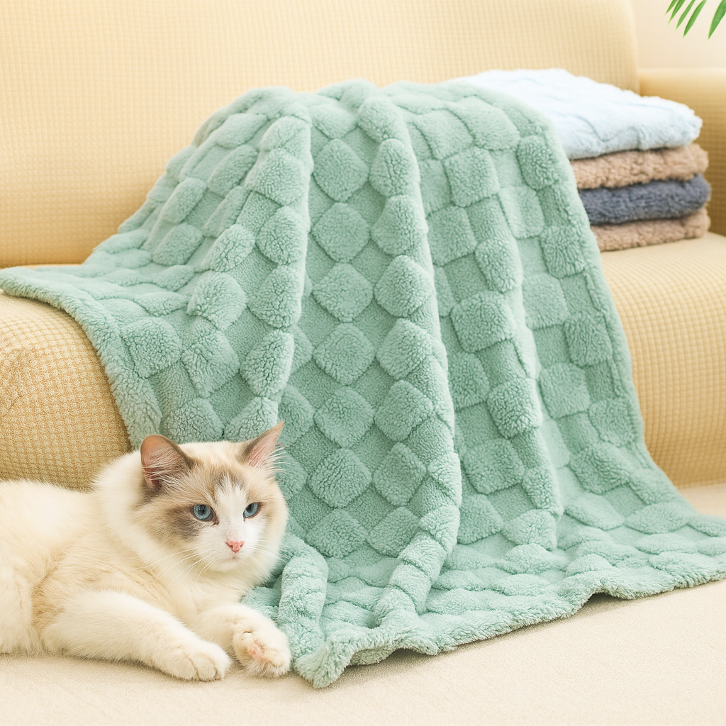 Pet Warm Blanket - Textured Comfort Sleep Throw